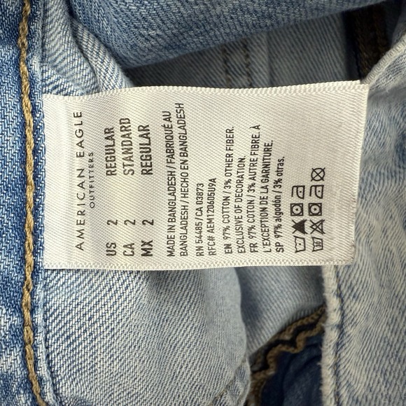 American Eagle Jeans Women’s 2 Cargo Jogger High Rise Denim Drawstring Pants - Picture 7 of 15